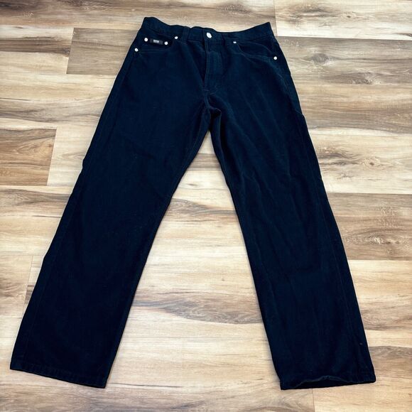 Hugo Boss Pants Mens 33 x 30 Navy Blue Alabama Brushed Plush Jeans - Picture 1 of 9